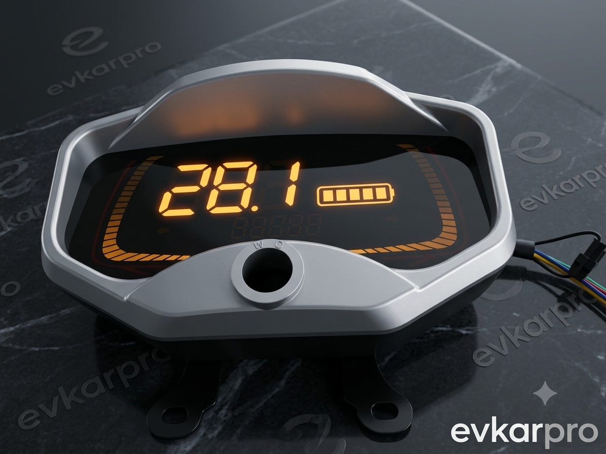EVKARPRO Universal Digital Speedometer & Battery Indicator Dashboard for Electric Scooters | 48V, 60V, 72V Multi-Voltage Comp