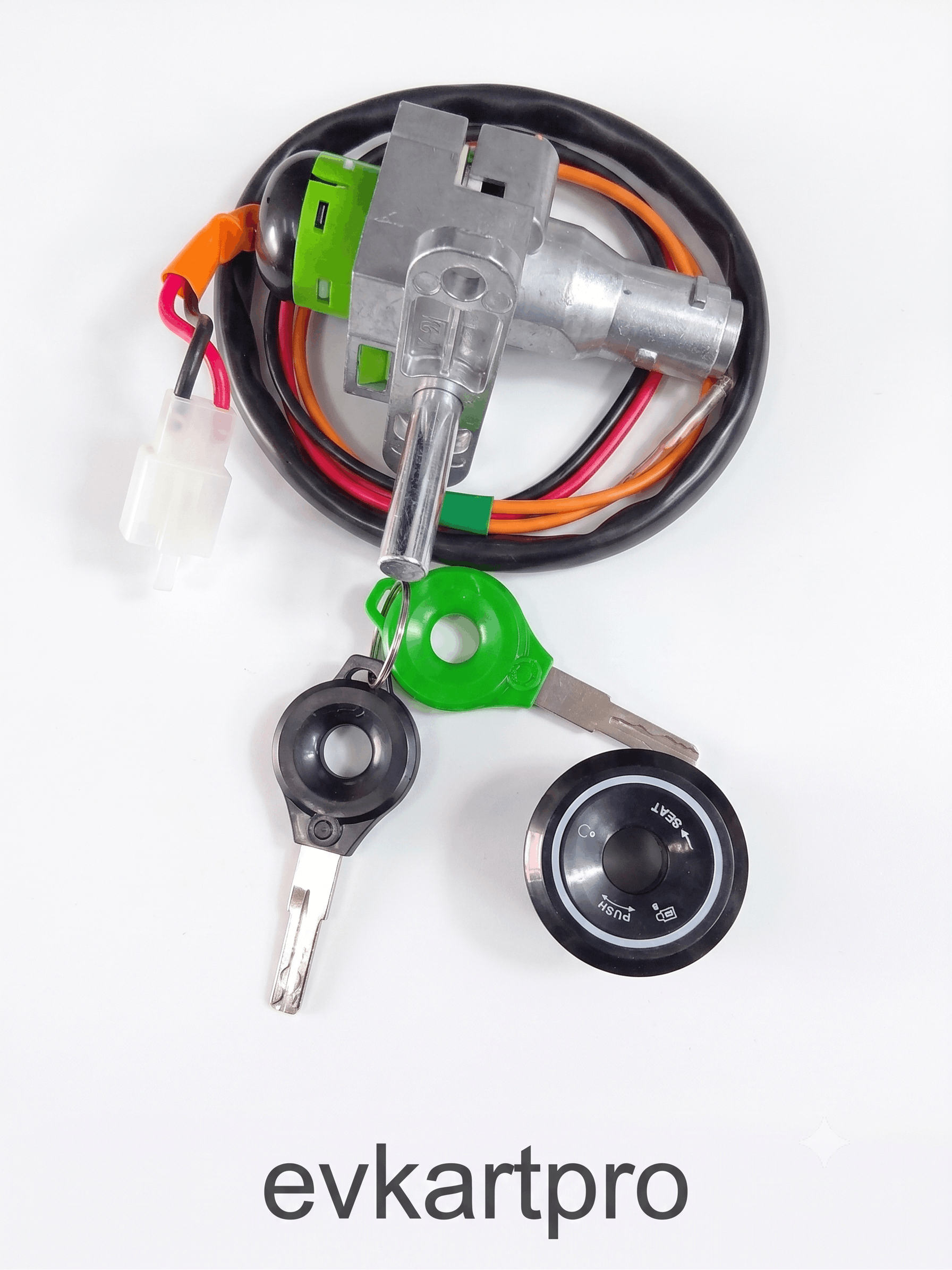 Universal EV Ignition Switch Lock Assembly with Key & Seat Lock for Ampere, Komaki, Okinawa Electric Scooters for electric sc
